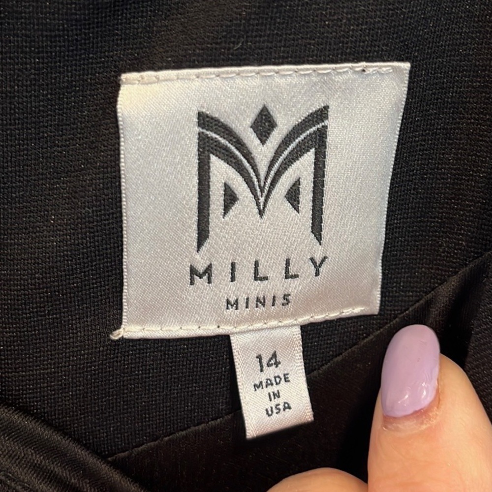 Milly Minis tweed Colorblock dress 14 - Picture 2 of 3